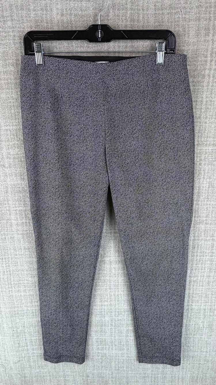 Calvin Klein Pants Womens 10 Gray Herringbone Jegging Elastic Waist Pull On